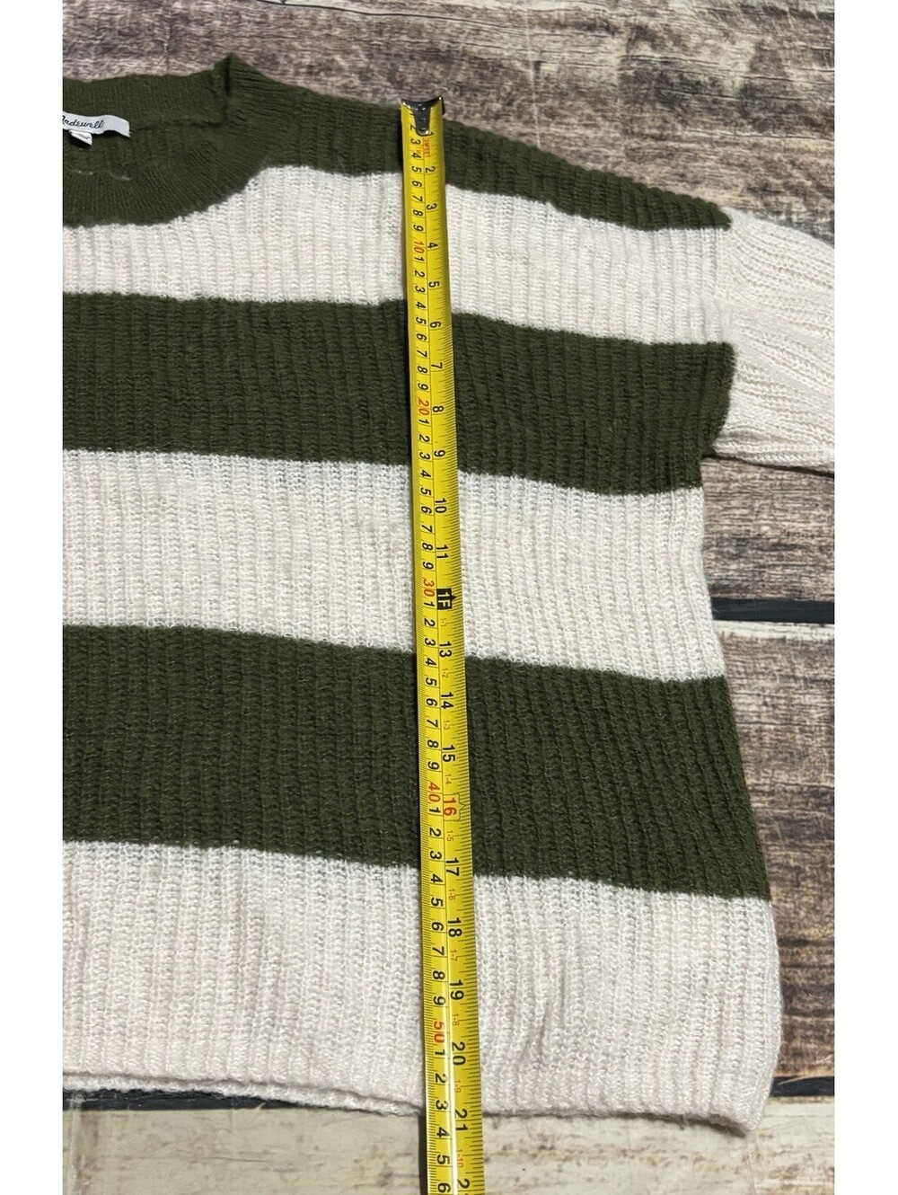 Madewell Sweater Womens Large Striped Alpaca Blend Relaxed - Picture 8 of 12
